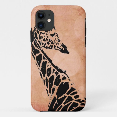 Orange Circles Giraffe _ iPhone 55S Case