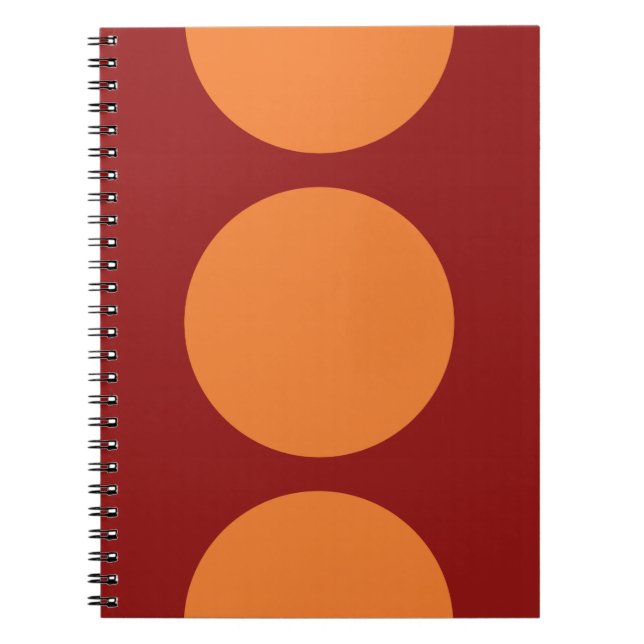 Orange Circles on Red Notebook (Front)