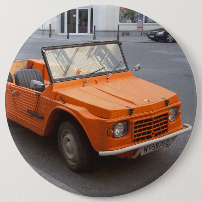 Orange Citroën Mehari Button (Front)