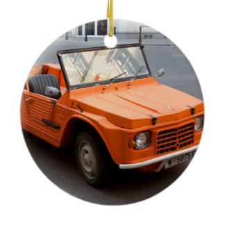 Orange Citroen Mehari Ceramic Ornament