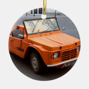 Orange Citroen Mehari Ceramic Ornament