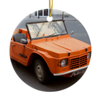 Orange Citroen Mehari Ceramic Ornament