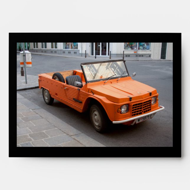 Orange Citroen Mehari Envelope (Front)