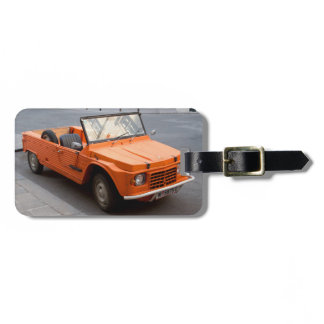 Orange Citroen Mehari Luggage Tag