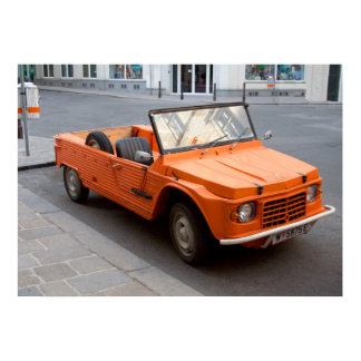 Orange Citroen Mehari Poster