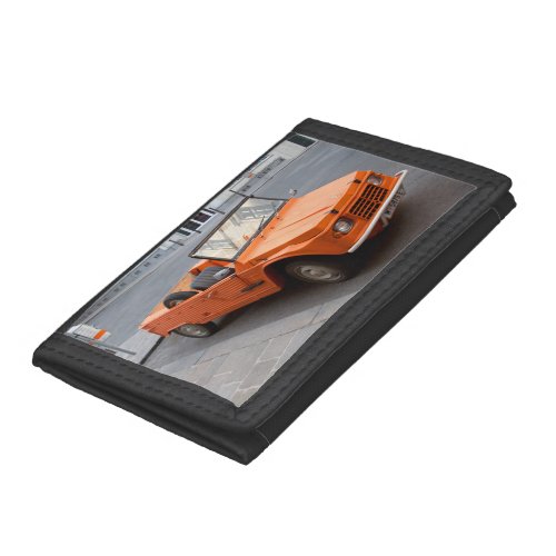 Orange Citroen Mehari Tri_fold Wallet