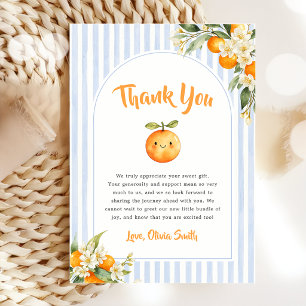 Orange Citrus Baby Shower Thank You Card
