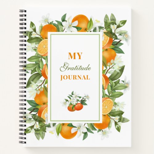 Orange Citrus Botanical My Gratitude Journal
