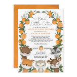 Orange Citrus Forest Animals Virtual Baby Shower Invitation Orange Citrus Forest Animals Virtual Baby Shower Invitation