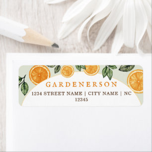 Orange Citrus Fruit Address Label