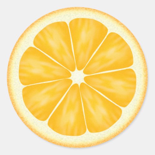 Orange Citrus Fruit Classic Round Sticker