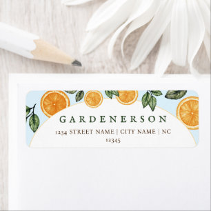 Orange Citrus Fruit Label