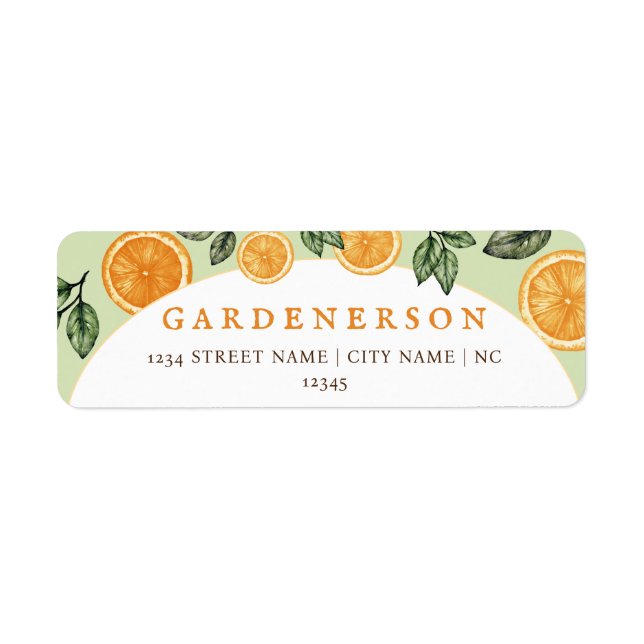 Orange Citrus Fruit  Label (Front)
