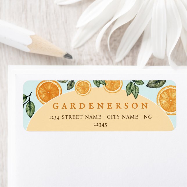 Orange Citrus Fruit  Label (Insitu)