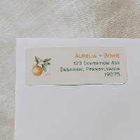 Orange Citrus Little Cutie Baby Return Address