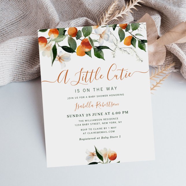 orange citrus little cutie baby shower (Creator Uploaded)
