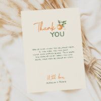 Orange Citrus Little Cutie Baby Shower Flat