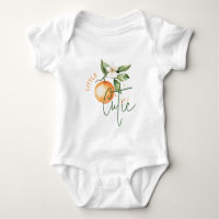 Orange Citrus Little Cutie Baby Shower Gift Tshirt