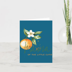 Orange Citrus Little Cutie Baby Shower Mama To Be  Card
