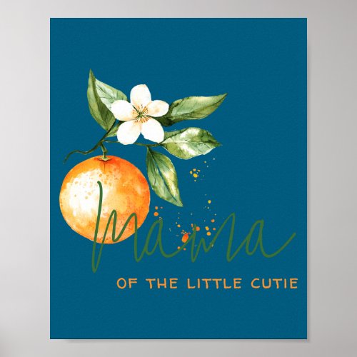 Orange Citrus Little Cutie Baby Shower Mama To Be 