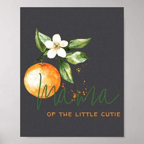 Orange Citrus Little Cutie Baby Shower Mama To Be 