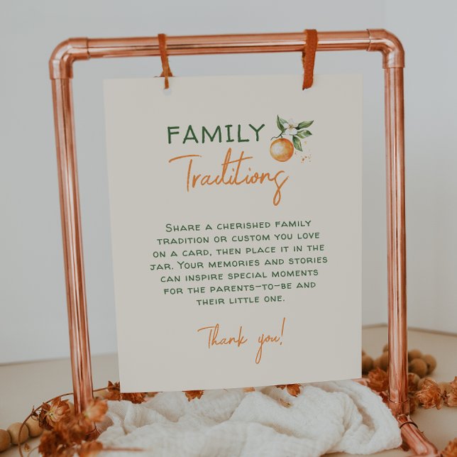 Orange Citrus Little Cutie Family Traditions Sign (Creator Uploaded)