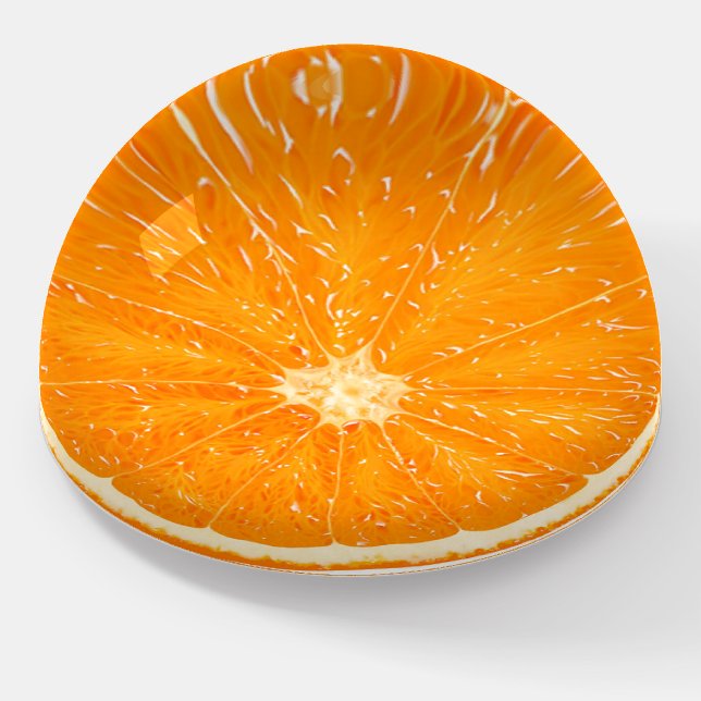Orange citrus  paperweight (Angled)