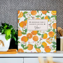Orange Citrus Pattern Watercolor Favorite Recipes