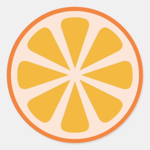 Orange Citrus Slice Fruit 1st Birthday Thank You Classic Round Sticker