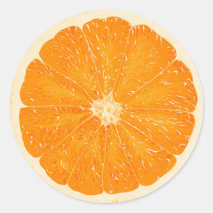 Orange citrus sticker