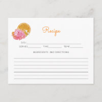 Orange Citrus Theme Pink Floral Recipe 