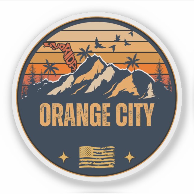 Orange City, Florida  Sticker (Front)