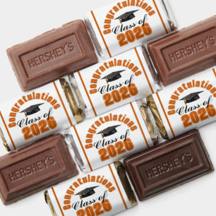 Orange Class of 2026 Graduation Party Hershey's Miniatures