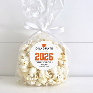 Orange Class of 2026 Graduation Sticker