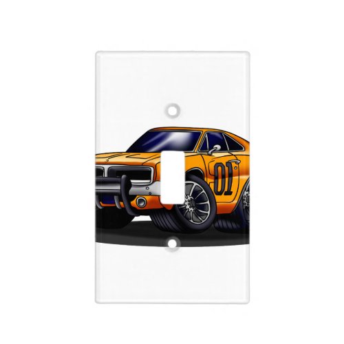 Orange Classic muscle car   _ Choose back color Light Switch Cover