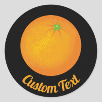 Orange Classic Round Sticker