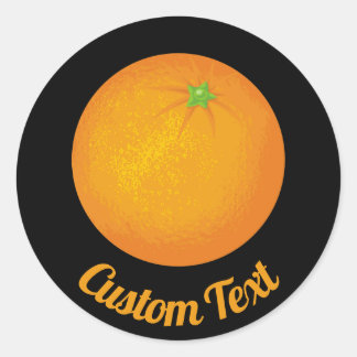 Orange Classic Round Sticker
