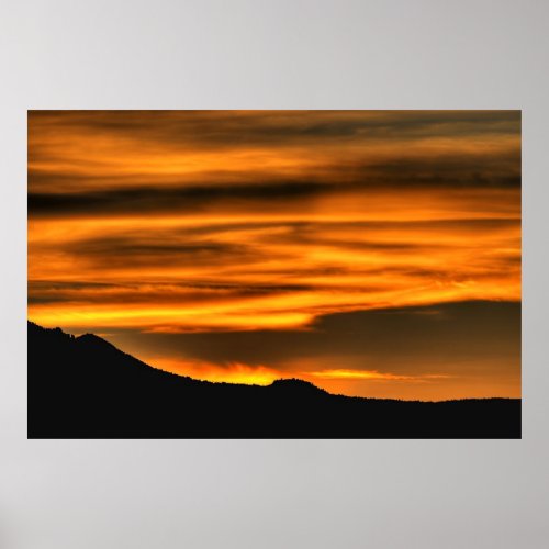 Orange Cloud Lines Poster