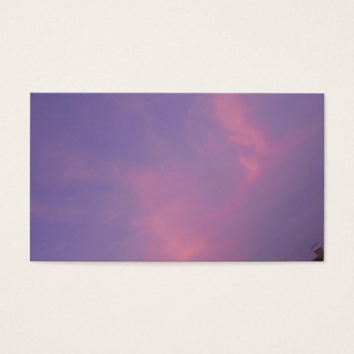 Customizable Orange clouds on the blue sky at sunrise business card templates