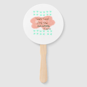 Orange clouds twinkle twinkle little stars green hand fan