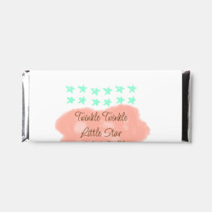Orange clouds twinkle twinkle little stars green  hershey bar favors