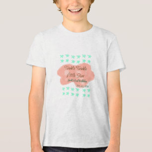 Orange clouds twinkle twinkle little stars green  Tri-Blend shirt