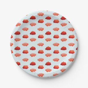 Orange clouds with watercolor - Plates for parties