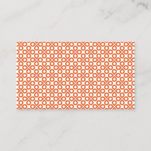 ORANGE CLOVER PATTERN Business Card