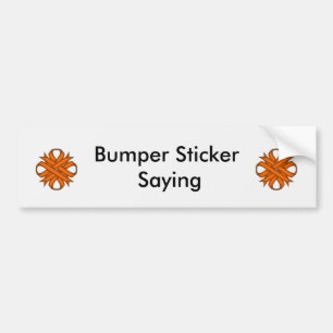 Orange Clover Ribbon by Kenneth Yoncich Bumper Sticker