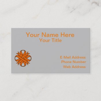 Orange Clover Ribbon By Kenneth Yoncich Business Card by KennethYoncich at Zazzle