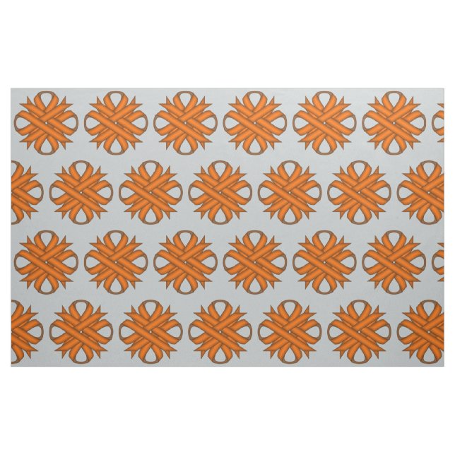 Orange Clover Ribbon by Kenneth Yoncich Fabric (Fat Quarter)