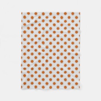 Orange Clover Ribbon By Kenneth Yoncich Fleece Blanket by KennethYoncich at Zazzle