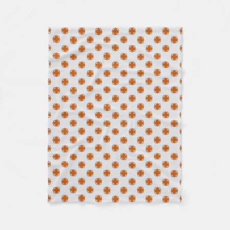 Orange Clover Ribbon By Kenneth Yoncich Fleece Blanket