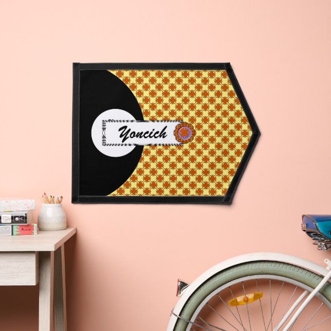 Orange Clover Ribbon by Kenneth Yoncich Pennant (Insitu 2)